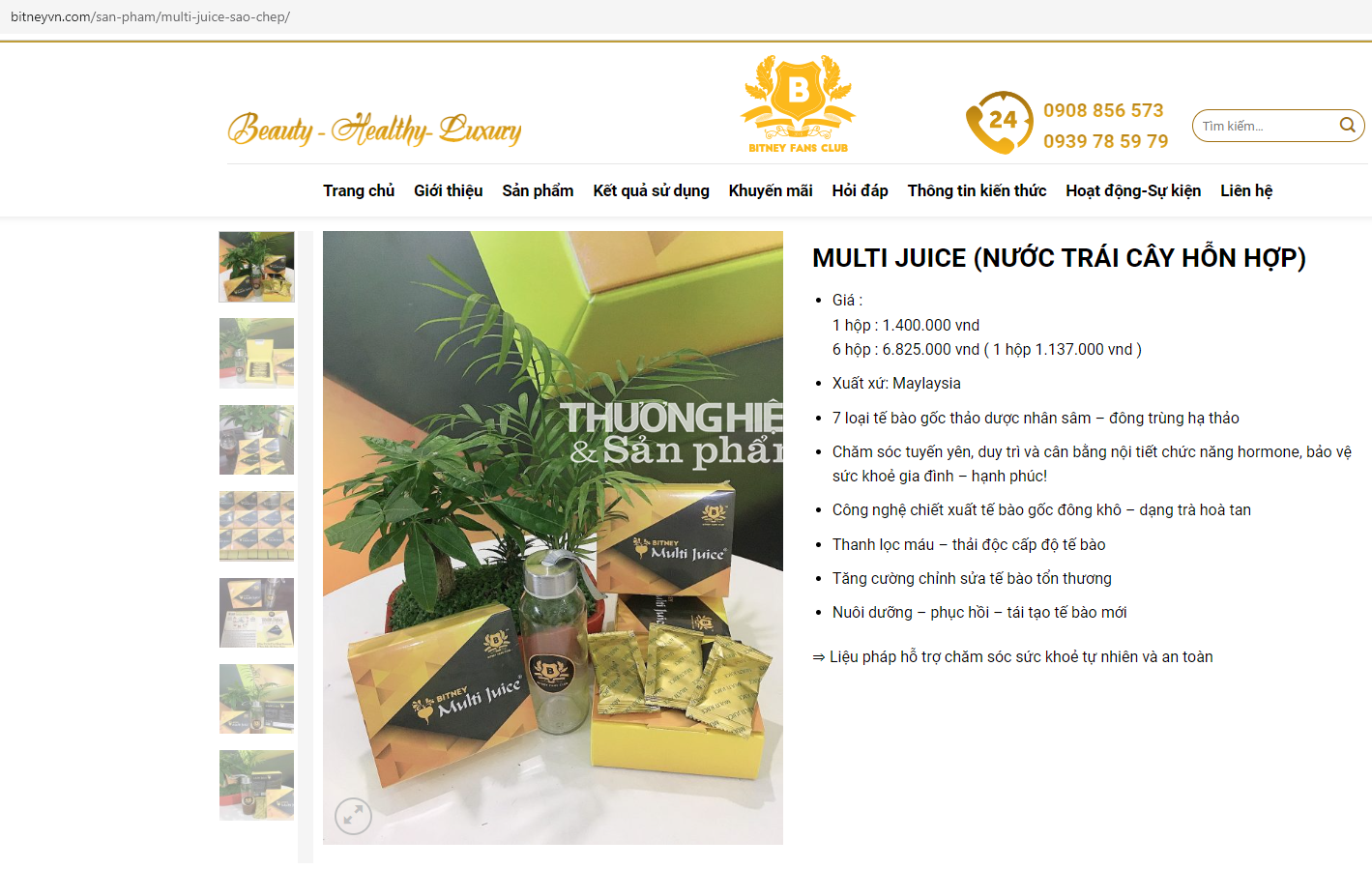 Sản phẩm của Tập đoàn Bitney được "thổi phồng" công dụng như thế nào?