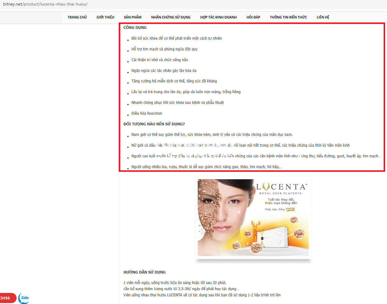 Sản phẩm của Tập đoàn Bitney được "thổi phồng" công dụng như thế nào?