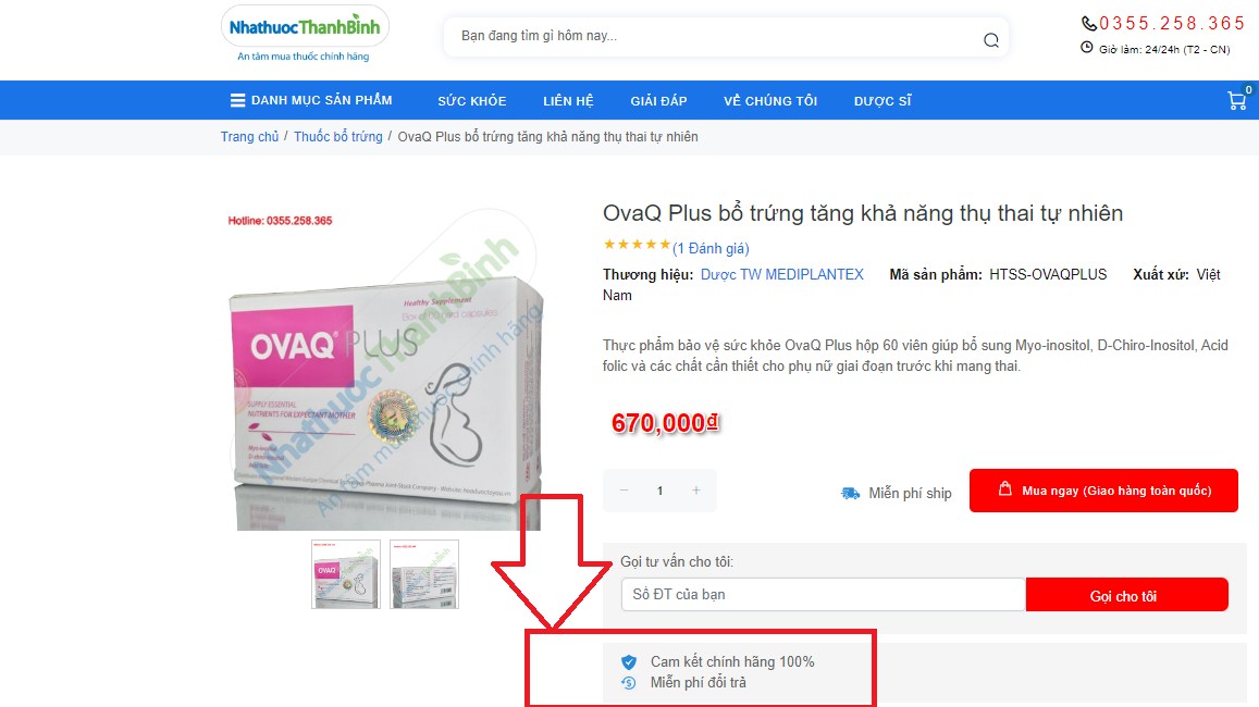 Thực phẩm bảo vệ sức khỏe OvaQ Plus quảng cáo "nổ" có tác dụng như thuốc chữa bệnh