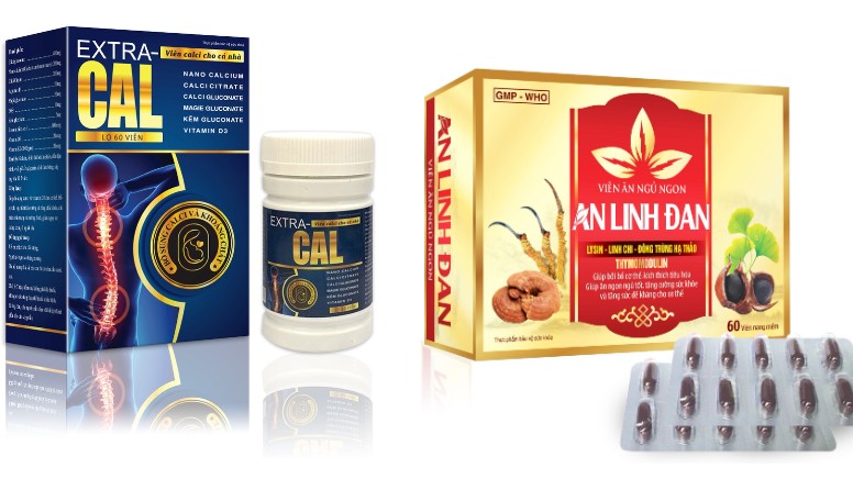 Cẩn trọng khi dùng TPBVSK Extra-Cal viên canxi và viên ăn ngủ ngon An linh đan