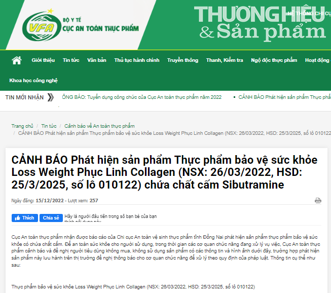 Dự định giảm cân đón Tết? Cẩn trọng với một loạt sản phẩm giảm cân chứa chất cấm cực có hại