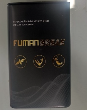 Sản phẩm thực phẩm bảo vệ sức khỏe FUMANBREAK có chứa chất cấm Sildenafil. Ảnh: VFA