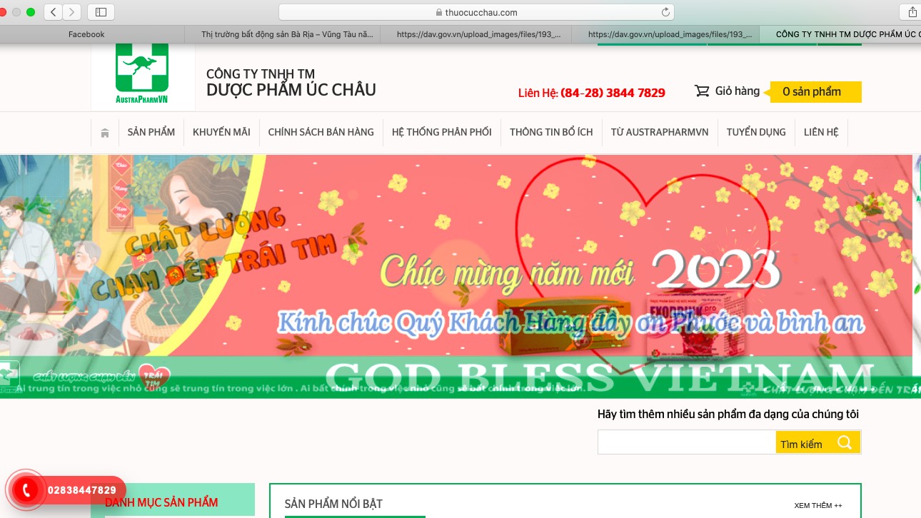 Dược phẩm Úc Châu bị phạt 50 triệu đồng do không cập nhật tiêu chuẩn chất lượng thuốc