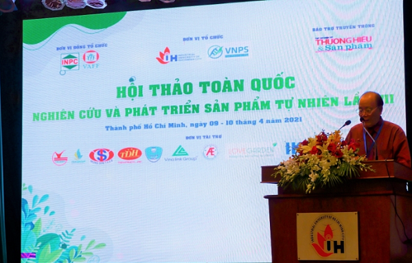 GS.TS Phạm Văn Thiêm - Chủ tịch Hội Khoa học các sản phẩm thiên nhiên Việt Nam (VNPS) phát biểu khai mạc Hội thảo GS.TS Phạm Văn Thiêm - Chủ tịch Hội Khoa học các sản phẩm thiên nhiên Việt Nam (VNPS) phát biểu khai mạc Hội thảo