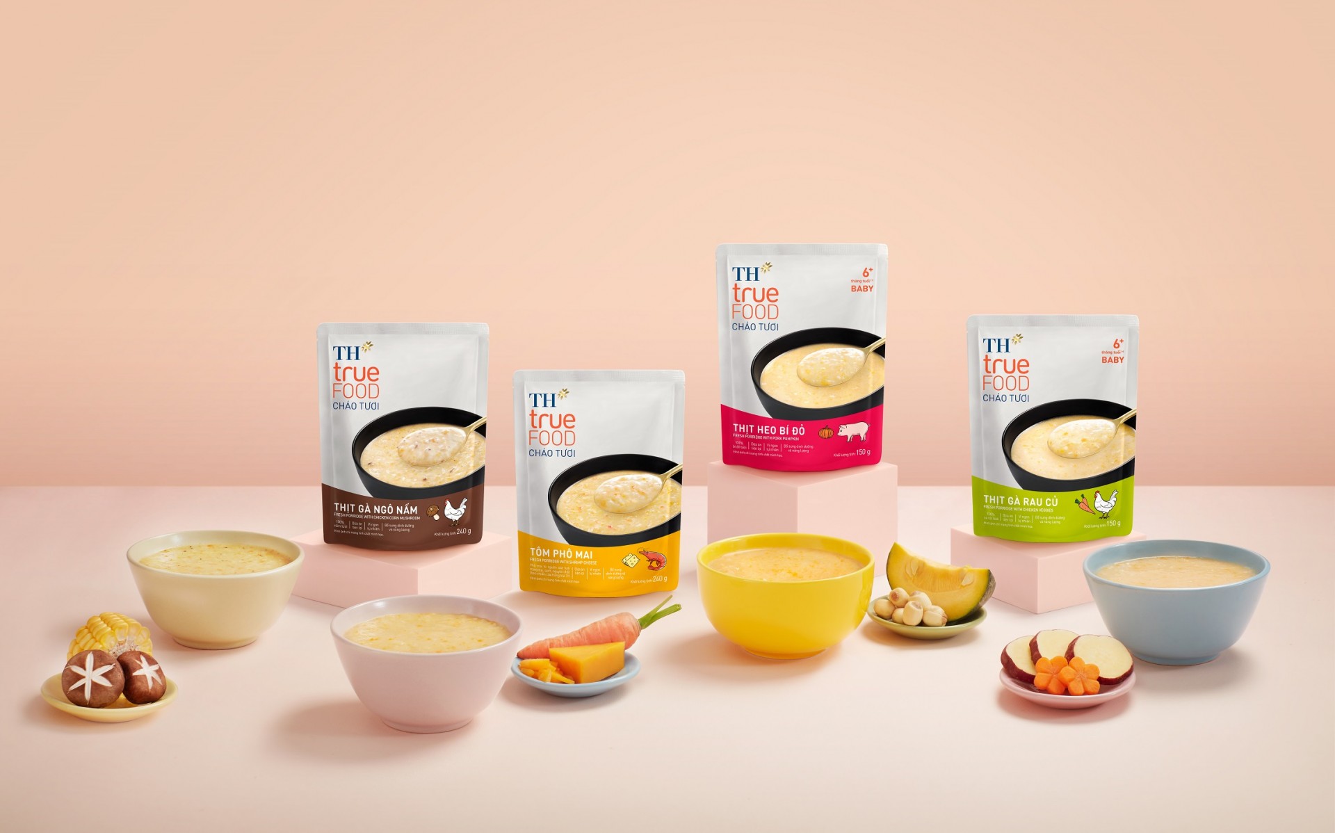 Ra mắt Cháo tươi TH true FOOD - giải pháp dinh dưỡng tiện lợi cho cả gia đình
