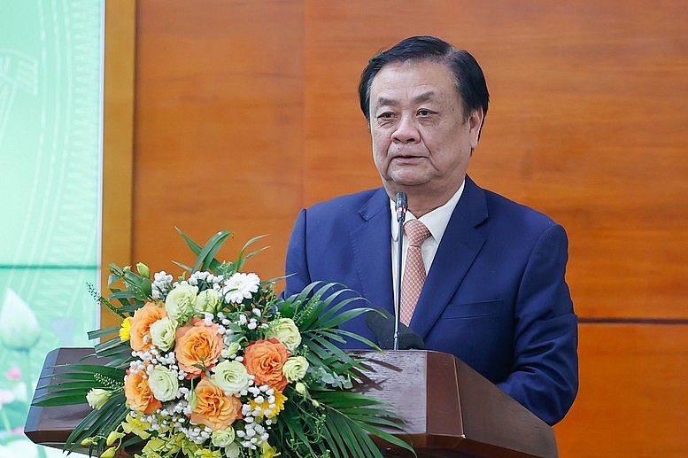 Bộ trưởng Bộ Nông nghiệp và Phát triển nông thôn Lê Minh Hoan phát biểu Bộ trưởng Bộ Nông nghiệp và Phát triển nông thôn Lê Minh Hoan phát biểu