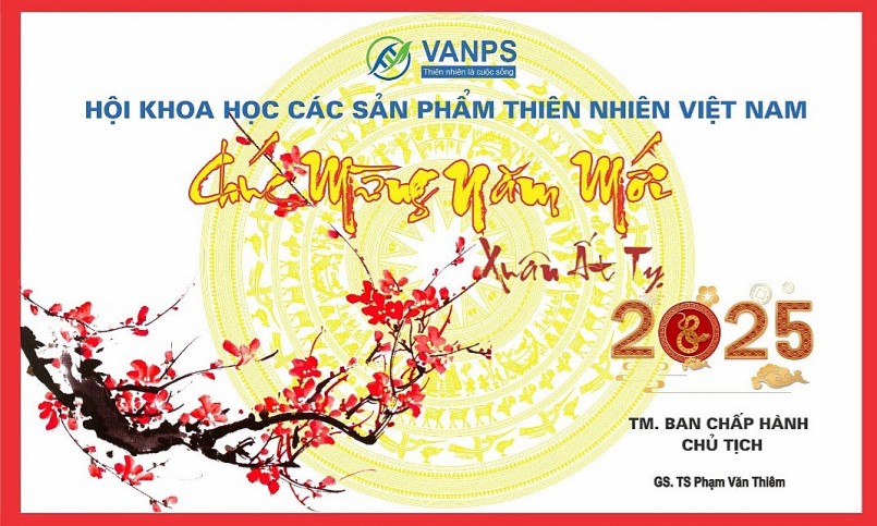 undefined Hội Khoa học các sản phẩm thiên nhiên Việt Nam chúc mừng năm mới 2025 và đón Xuân Ất Tỵ