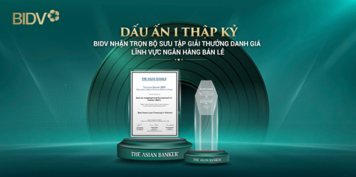 Ngân hàng BIDV: Khẳng định vị thế dẫn đầu, nhận trọn bộ giải thưởng danh giá từ The Asian Banker