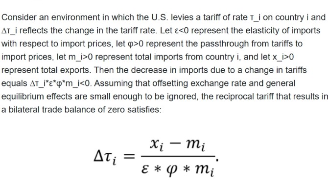 Tổng thống Trump đánh thuế đối ứng dựa trên công thức nào?