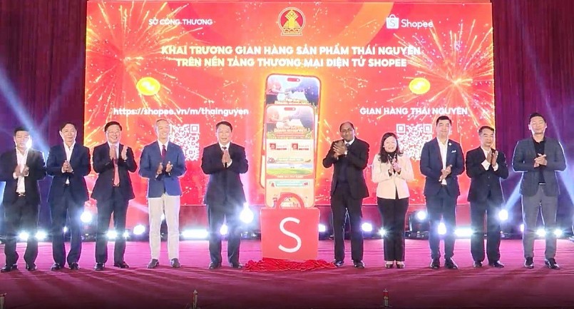 Khai trương gian hàng sản phẩm chung tỉnh Thái Nguyên trên nền tảng thương mại điện tử Shopee Khai trương gian hàng sản phẩm chung tỉnh Thái Nguyên trên nền tảng thương mại điện tử Shopee