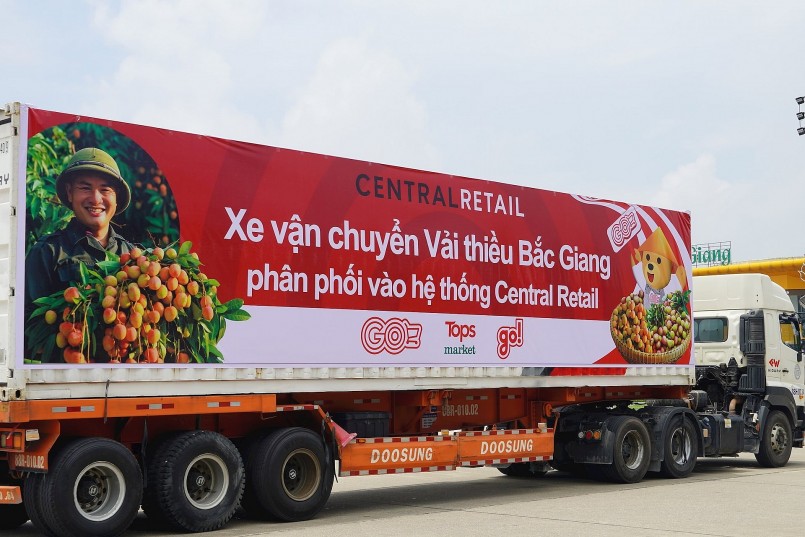 Central Retail trên toàn quốc sẽ tiêu thụ khoảng 1.000 tấn vải thiều, tăng gấp đôi so với năm ngoái. Central Retail trên toàn quốc sẽ tiêu thụ khoảng 1.000 tấn vải thiều, tăng gấp đôi so với năm ngoái.