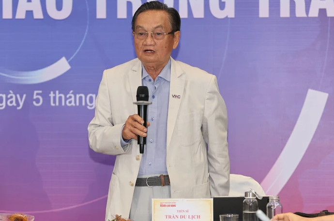 TS TRẦN DU LỊCH, nguyên Viện trưởng Viện Kinh tế TP HCM. Ảnh NLĐ