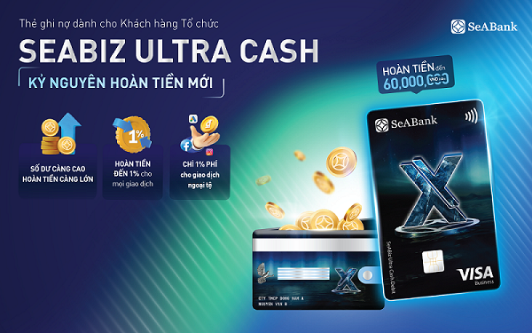 thẻ SeABiz Ultra Cash hứa hẹn mở ra một “kỷ nguyên hoàn tiền mới” thẻ SeABiz Ultra Cash hứa hẹn mở ra một “kỷ nguyên hoàn tiền mới”