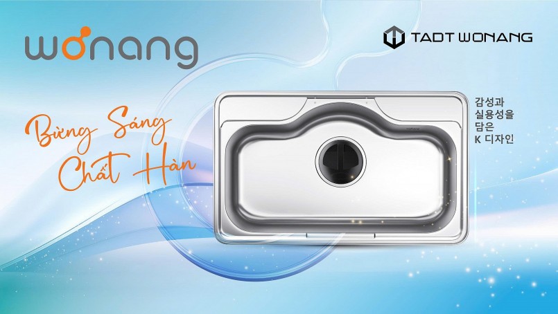 Chậu rửa Wonang - Bừng sáng chất Hàn trong gian bếp Việt Chậu rửa Wonang - Bừng sáng chất Hàn trong gian bếp Việt