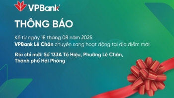 Từ 18/08/2025, VPBank Lê Chân sẽ thay đổi địa chỉ hoạt động