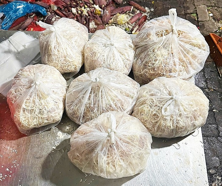 Số hoa chuối đã qua sơ chế - Ảnh: Công an cung cấp Số hoa chuối đã qua sơ chế - Ảnh: Công an cung cấp