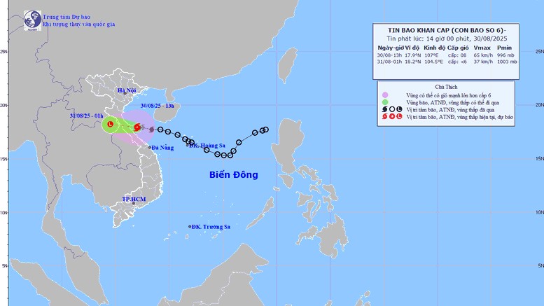 Thủ tướng Chính phủ yêu cầu tập trung ứng phó bão số 6 Nongfa