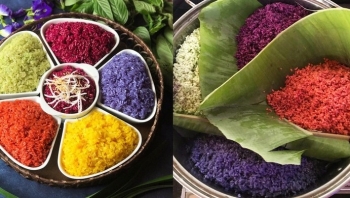 Xôi ngũ sắc – hương vị văn hóa đặc trưng của người Tày ở Tuyên Quang