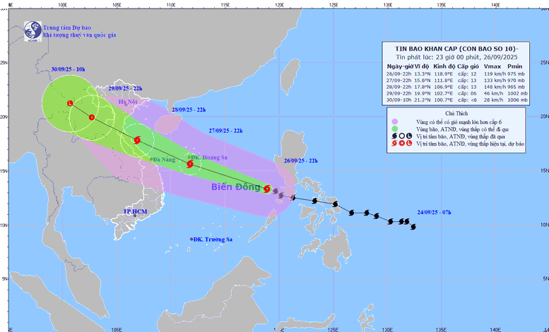 Thủ tướng chỉ đạo khẩn trương ứng phó với bão số 10 Bualoi