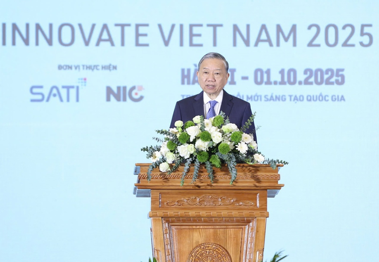 Tổng Bí thư Tô Lâm phát biểu chỉ đạo tại Lễ hưởng ứng Ngày hội Đổi mới sáng tạo quốc gia 2025 - Ảnh: VGP Tổng Bí thư Tô Lâm phát biểu chỉ đạo tại Lễ hưởng ứng Ngày hội Đổi mới sáng tạo quốc gia 2025 - Ảnh: VGP