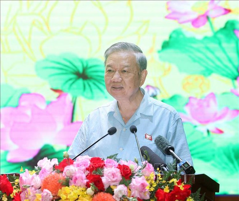 Tổng Bí thư Tô Lâm nhấn mạnh quan điểm Nhà nước phải bảo đảm với quyền sử dụng đất công bằng, hiệu quả cho toàn dân. Ảnh TTXVN. Tổng Bí thư Tô Lâm nhấn mạnh quan điểm Nhà nước phải bảo đảm với quyền sử dụng đất công bằng, hiệu quả cho toàn dân. Ảnh TTXVN.