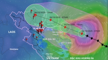 Từ 19 giờ tối nay, bão số 11 bắt đầu ảnh hưởng đất liền khu vực Đông Bắc Bộ