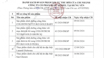 An toàn thực phẩm lại nóng: 9 loại sữa dinh dưỡng Dược Homel bị thu hồi hồ sơ công bố