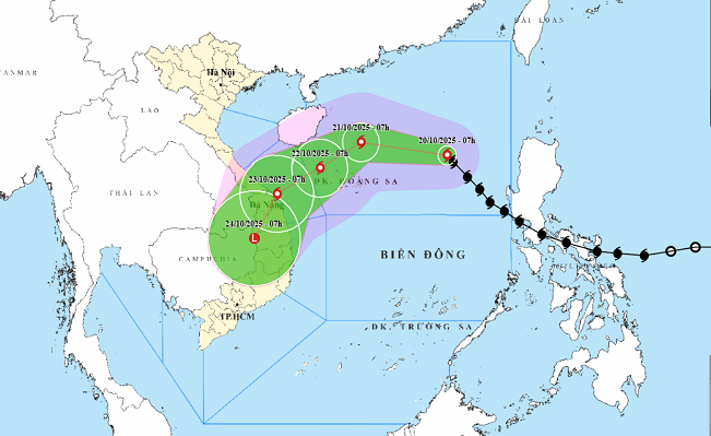 Bão đang di chuyển theo hướng Tây Bắc với tốc độ khoảng 25km/h và được dự báo sẽ tiếp tục mạnh thêm trong 24 giờ tới. Bão đang di chuyển theo hướng Tây Bắc với tốc độ khoảng 25km/h và được dự báo sẽ tiếp tục mạnh thêm trong 24 giờ tới.
