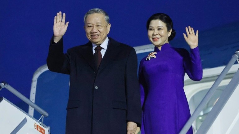 Tổng Bí thư Tô Lâm và Phu nhân. (Ảnh: TTXVN) Tổng Bí thư Tô Lâm và Phu nhân. (Ảnh: TTXVN)