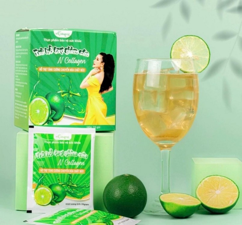 Sản phẩm bảo vệ sức khỏe trà hỗ trợ giảm cân N-Collagen từng bị cảnh báo vì vi phạm quảng cáo. Ảnh: Mạng xã hội Sản phẩm bảo vệ sức khỏe trà hỗ trợ giảm cân N-Collagen từng bị cảnh báo vì vi phạm quảng cáo. Ảnh: Mạng xã hội