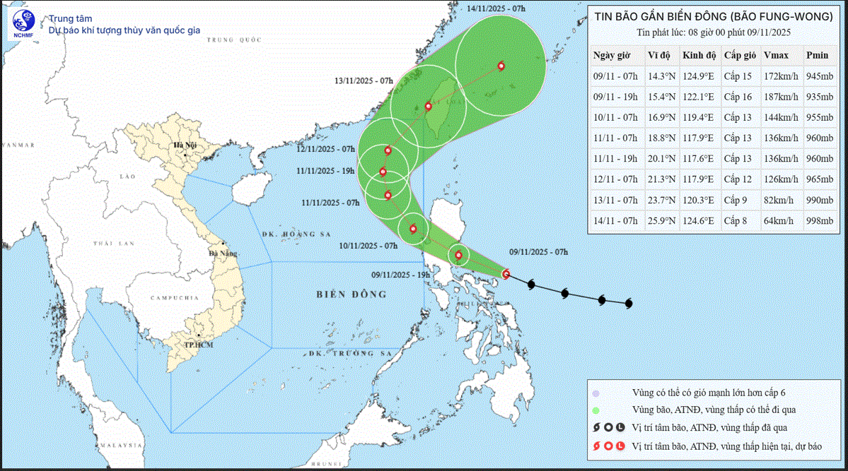 Cơn bão Fung-Wong (tên địa phương tại Philippines là Uwan) đã liên tục mạnh lên trong hai ngày qua và đạt cường độ siêu bão. Cơn bão Fung-Wong (tên địa phương tại Philippines là Uwan) đã liên tục mạnh lên trong hai ngày qua và đạt cường độ siêu bão.