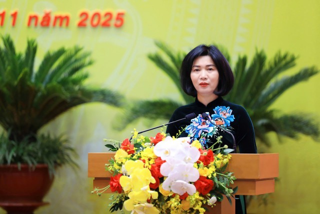 Tân Chủ tịch HĐND TP. Hà Nội Phùng Thị Hồng Hà - Ảnh: VGP Tân Chủ tịch HĐND TP. Hà Nội Phùng Thị Hồng Hà - Ảnh: VGP