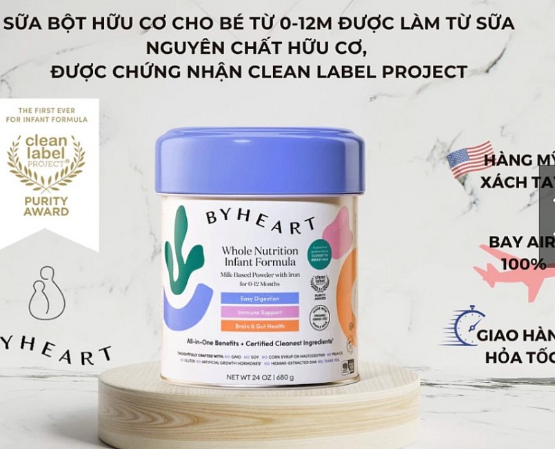 Sản phẩm sữa công thức ByHeart Whole Nutrition từng được bán trên một số sản thương mại Sản phẩm sữa công thức ByHeart Whole Nutrition từng được bán trên một số sản thương mại