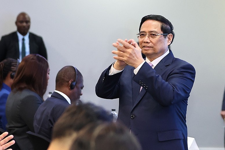 Thủ tướng Phạm Minh Chính dự Diễn đàn Doanh nghiệp Việt Nam – Nam Phi - Ảnh: VGP/Nhật Bắc Thủ tướng Phạm Minh Chính dự Diễn đàn Doanh nghiệp Việt Nam – Nam Phi - Ảnh: VGP/Nhật Bắc