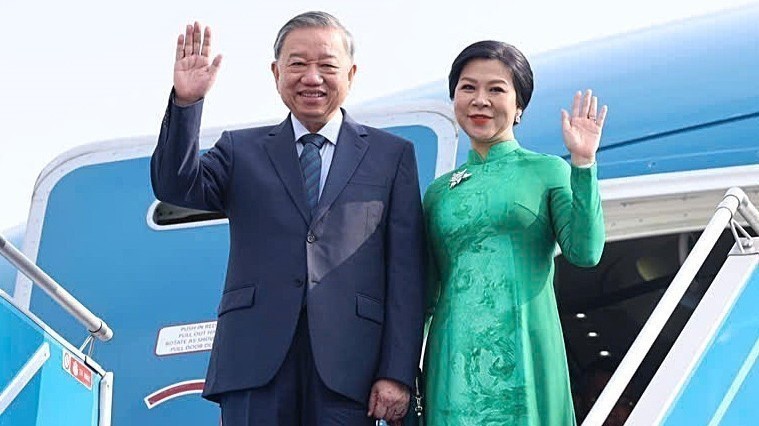 Tổng Bí thư Tô Lâm và Phu nhân. (Ảnh: TTXVN) Tổng Bí thư Tô Lâm và Phu nhân. (Ảnh: TTXVN)