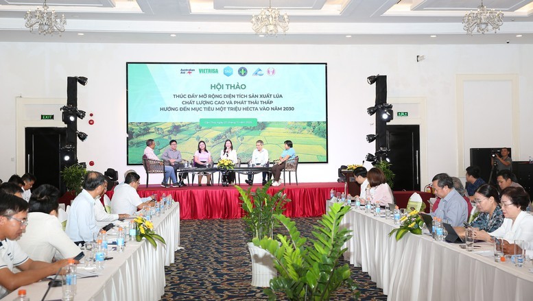 Tính tới kết thúc vụ Hè Thu 2025, quy mô diện tích tham gia Đề án đã đạt 354.839 ha, vượt 197% so với mục tiêu đề ra - Ảnh: VGP Tính tới kết thúc vụ Hè Thu 2025, quy mô diện tích tham gia Đề án đã đạt 354.839 ha, vượt 197% so với mục tiêu đề ra - Ảnh: VGP