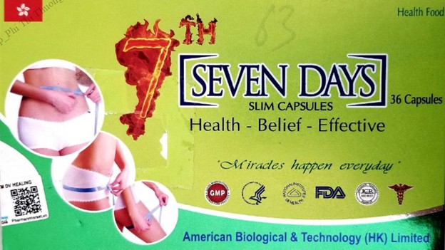 CẢNH BÁO: Viên uống giảm cân SEVEN DAYS có chứa chất cấm Sibutramine