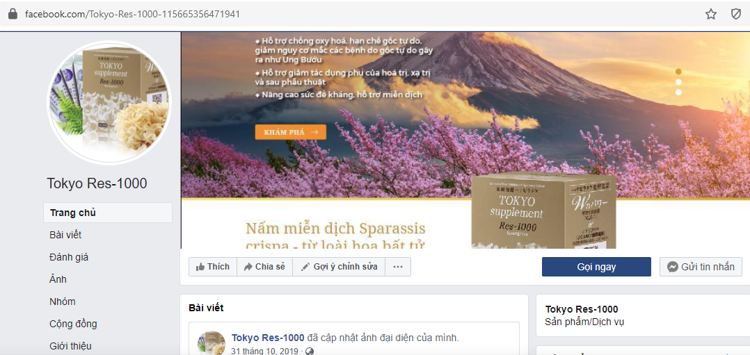 Cục ATTP (Bộ Y tế) tiếp tục đưa ra cảnh báo về Thực phẩm bảo vệ sức khỏe Res-1000