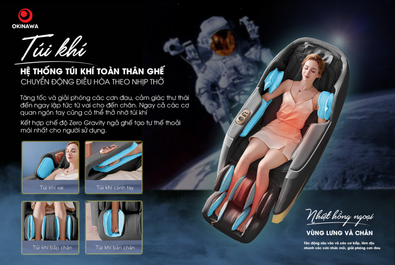 Ghế massage Okinawa - điểm sáng uy tín và chất lượng