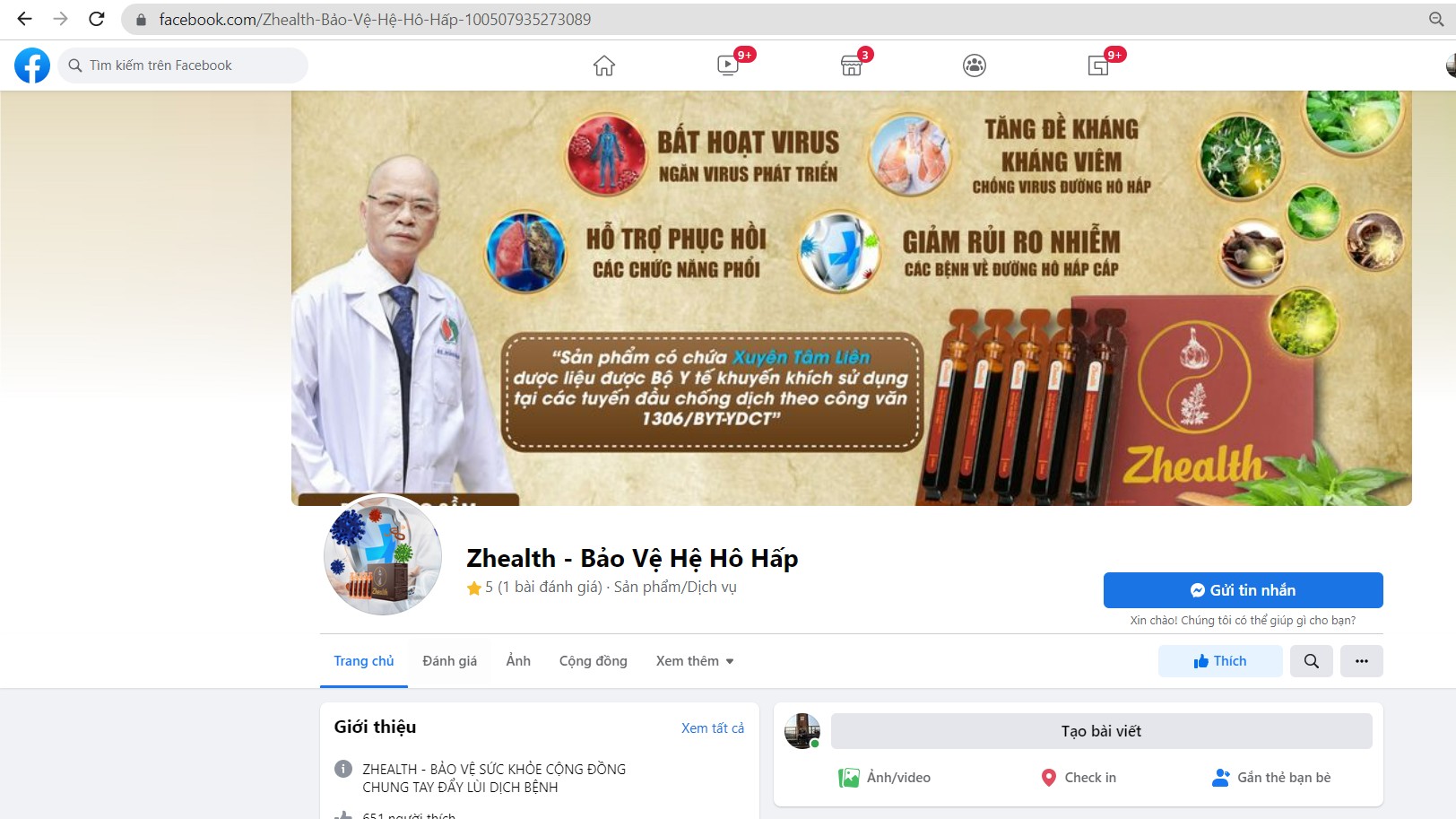 Sản phẩm Zhealth lừa dối khách hàng khi “thổi phồng” công dụng điều trị Covid-19?