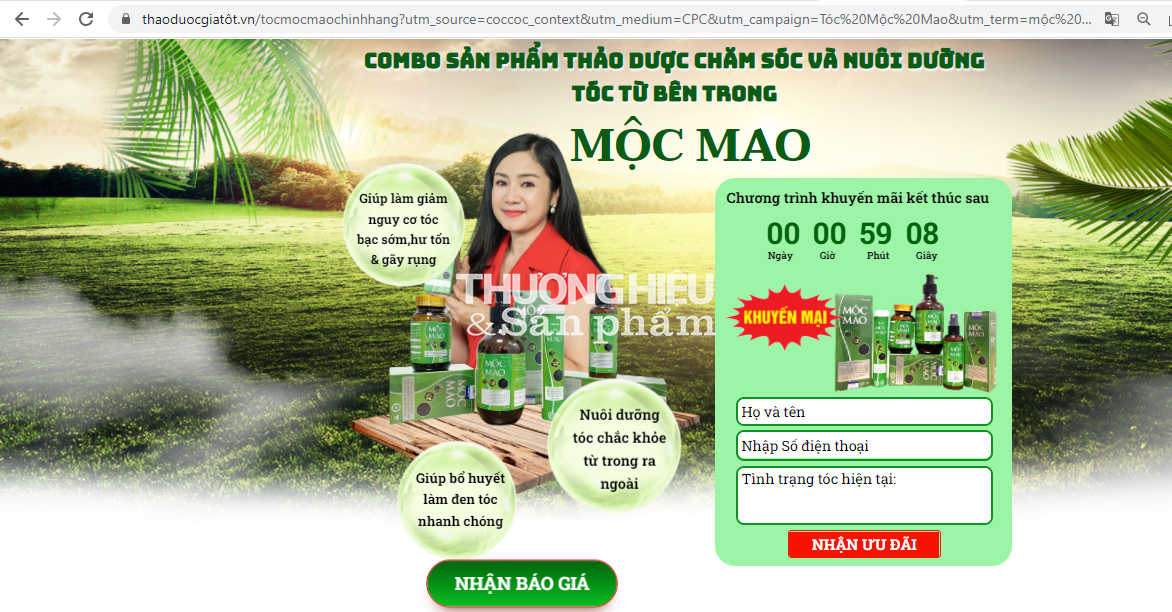Người tiêu dùng cẩn trọng khi mua và dùng TPBVSK Mộc mao