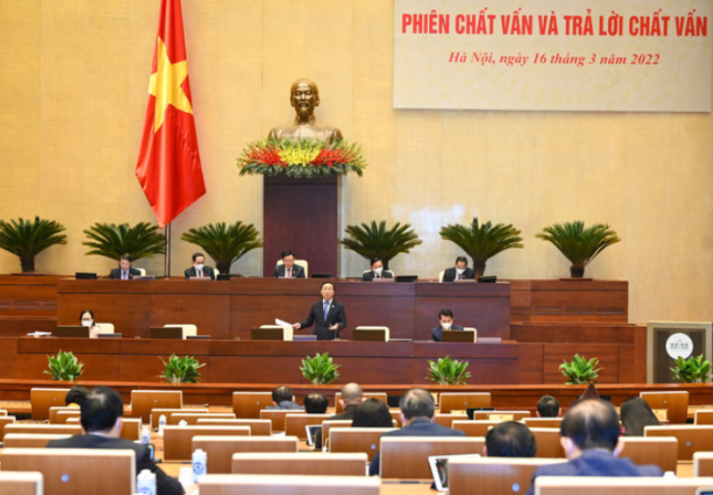 Bộ trưởng Bộ Tài nguyên và Môi trường Trần Hồng Hà trả lời chất vấn. Bộ trưởng Bộ Tài nguyên và Môi trường Trần Hồng Hà trả lời chất vấn.