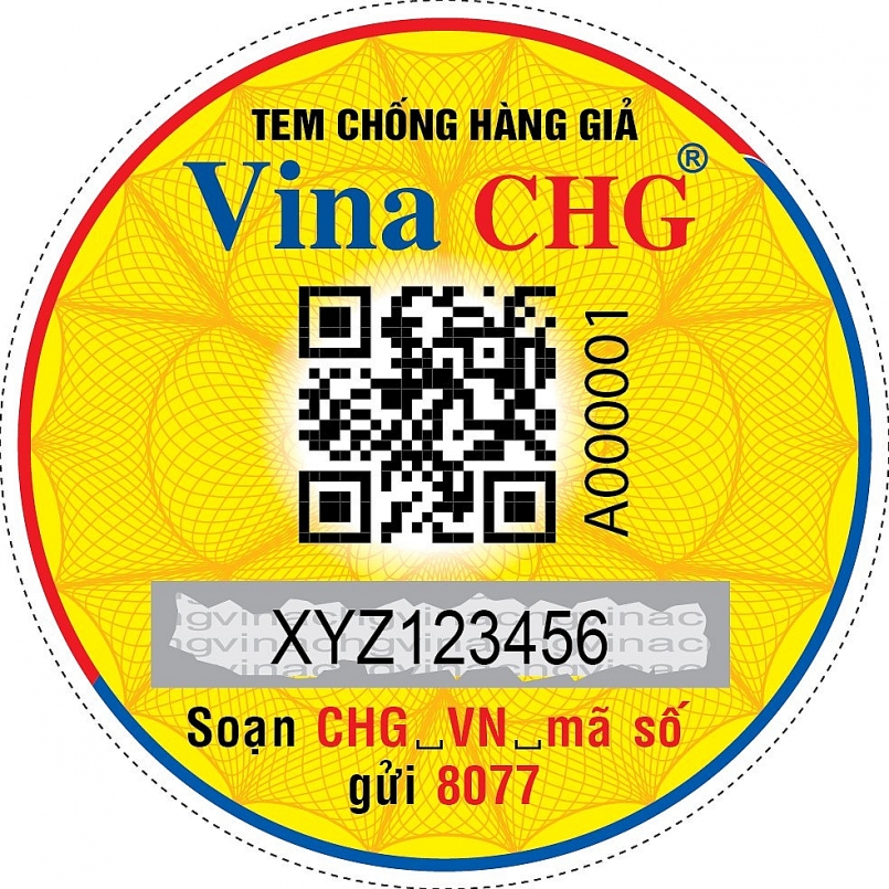 Mẫu tem chống hàng giả có mã QR Code kết hợp SMS dán lên sản phẩm tích hợp với phần mềm Vinacheck+ Mẫu tem chống hàng giả có mã QR Code kết hợp SMS dán lên sản phẩm tích hợp với phần mềm Vinacheck+