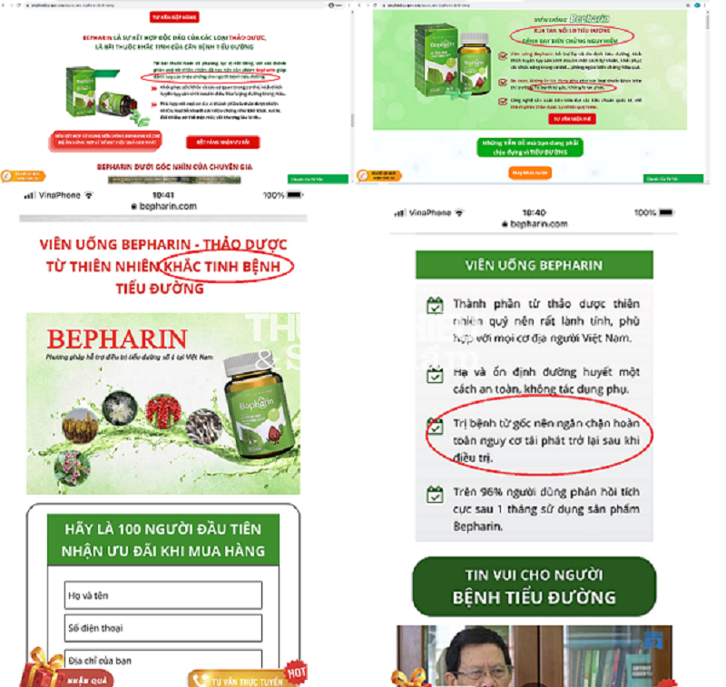 Khuyến cáo: Người tiêu dùng cần thận trọng khi mau TPBVSK Bepharin Khuyến cáo: Người tiêu dùng cần thận trọng khi mau TPBVSK Bepharin