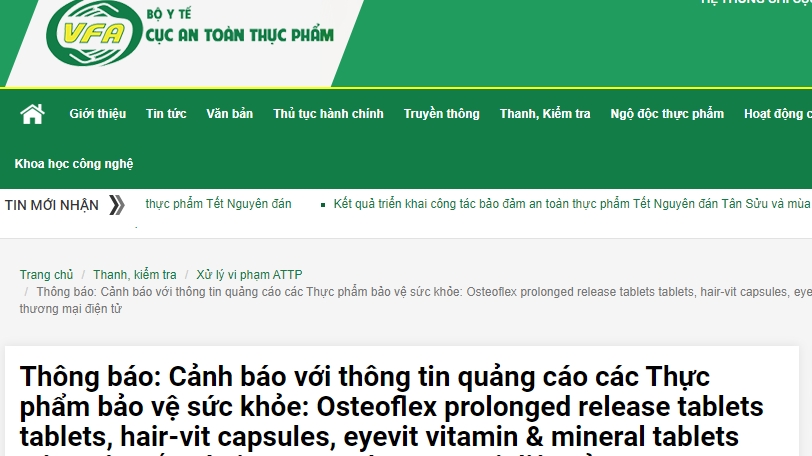 Loạt TPBVSK của Công ty Cổ phần Quốc tế Ánh Dương Xanh đang quảng cáo trái luật