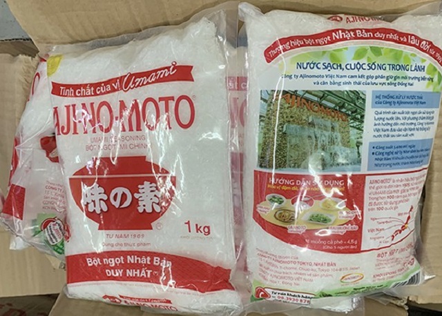 Các loại mì chính giả được mang thương hiệu Ajnomoto và Miwon