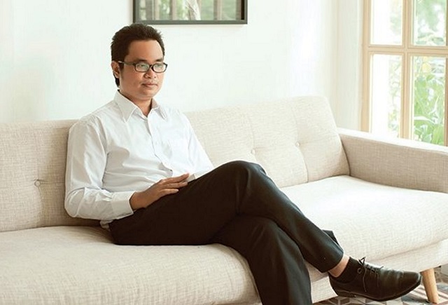 Anh Phan Khắc Huy, sáng lập dự án “Vang vọng trống chầu”.